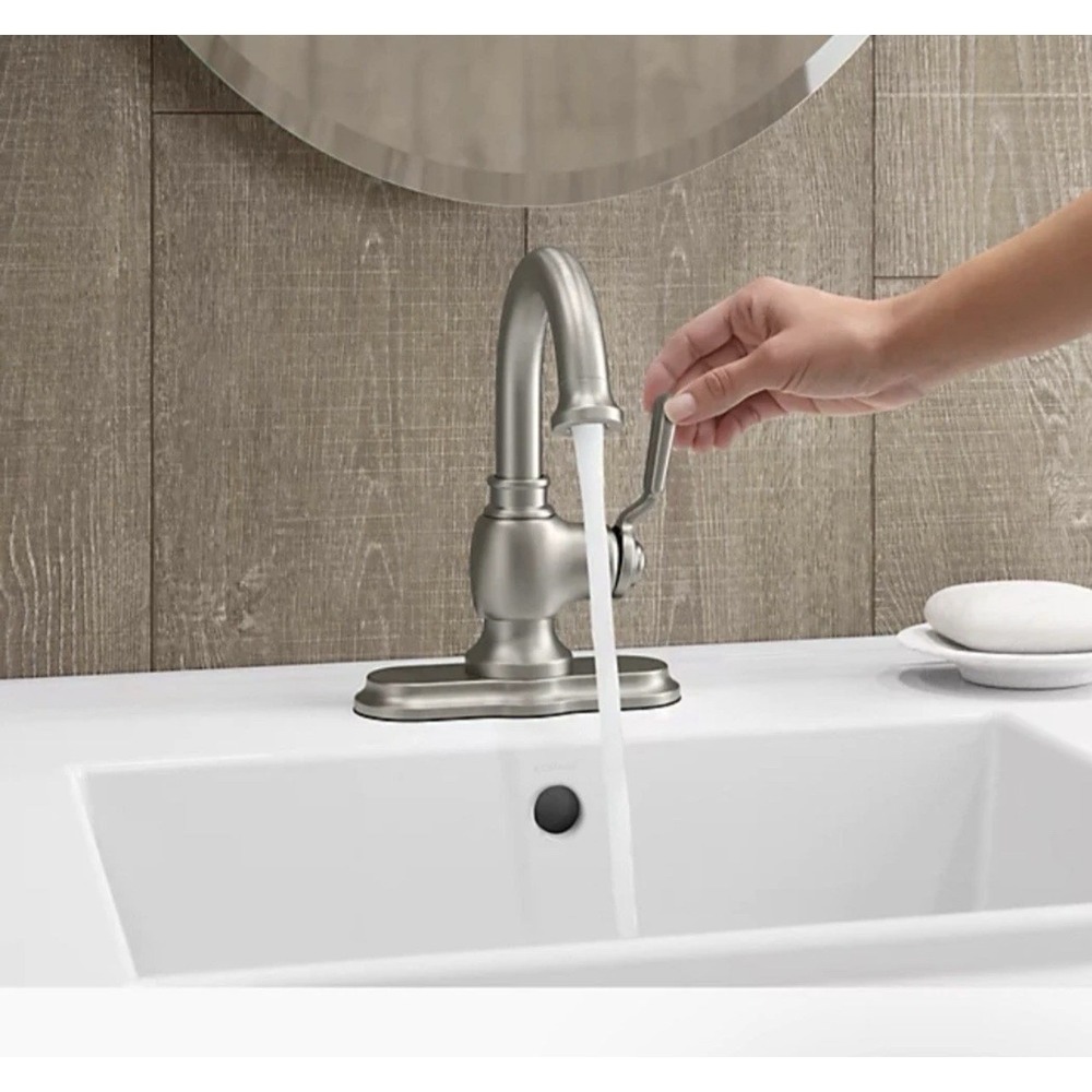 Kohler Worth Single Handle Bathroom Faucet Brushed Nickel R76255-4D-BN 1001-637
